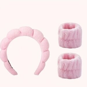 FACIAL SPA HEADBAND AND WRISTBANDS